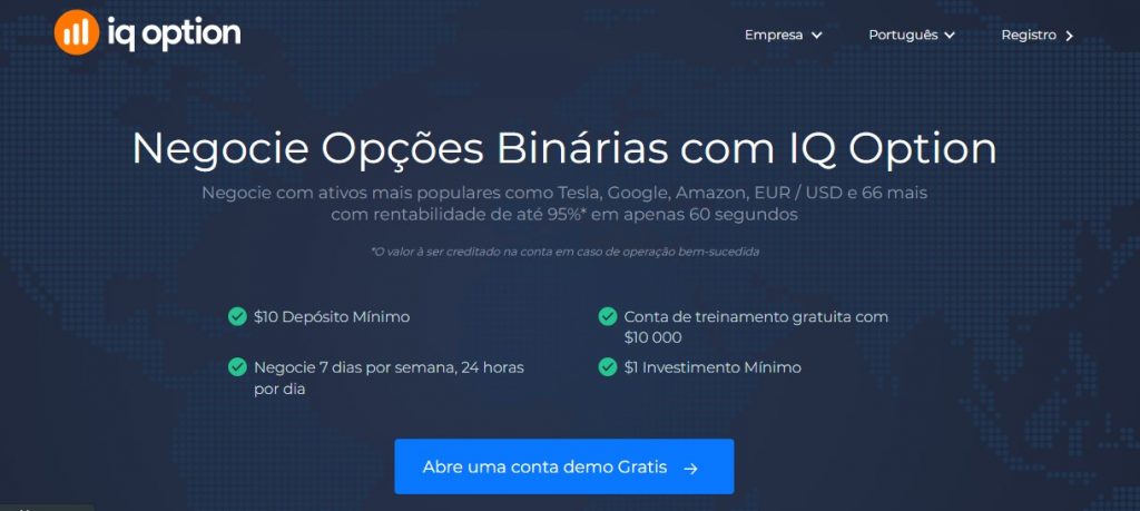 Corretora de opções binárias IQ Option